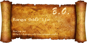 Banga Odília névjegykártya